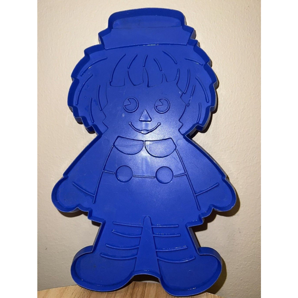 Vintage The Bobbs Merrill ConInc Pre-Hallmark Raggedy Andy 8" Cookie Cutter BLUE - Picture 6 of 6